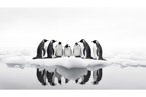 polar antarctica ice background ai, an Animal Photo by pikepicture
