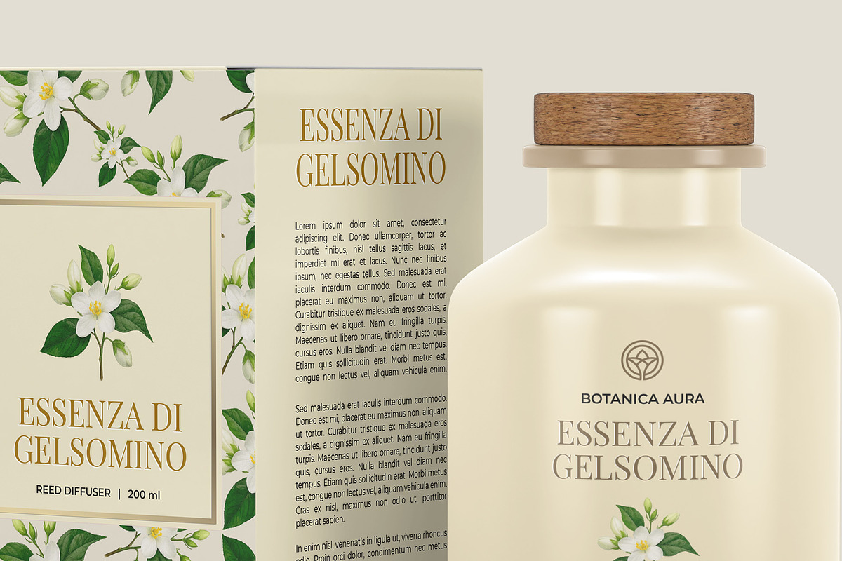 Reed Diffuser Bottle Package Mockup, a Packaging Mockup by Illusiongraphic (Photo 20 of 20)