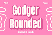 Godger Rounded 3D, a Sans Serif Font by Craft Supply Co. (Thumbnail 1 of 8)