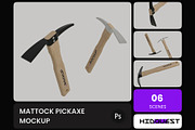 Mattock Pickaxe Mockup, a Household Mockup by hiddemaru (Thumbnail 1 of 4)