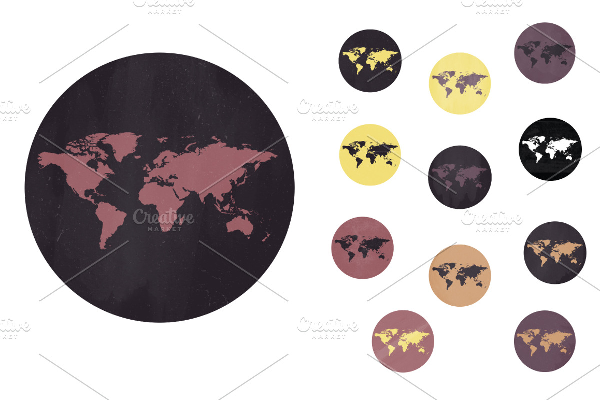 Textured World Maps, a Texture Illustration by Design Shop (Photo 2 of 5)