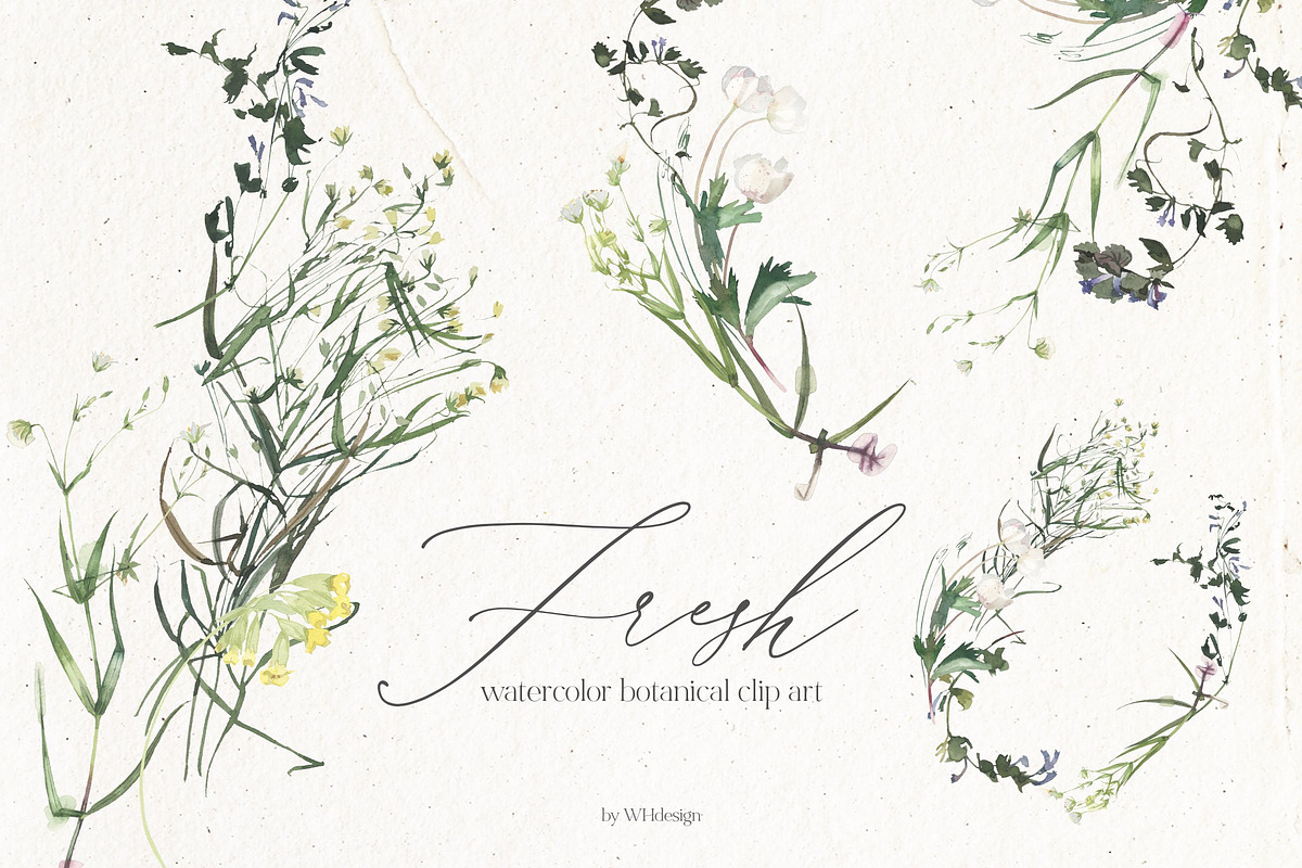 Watercolor Floral Bundle 90 in1, an Animal Illustration by whiteheartdesign (Photo 24 of 50)
