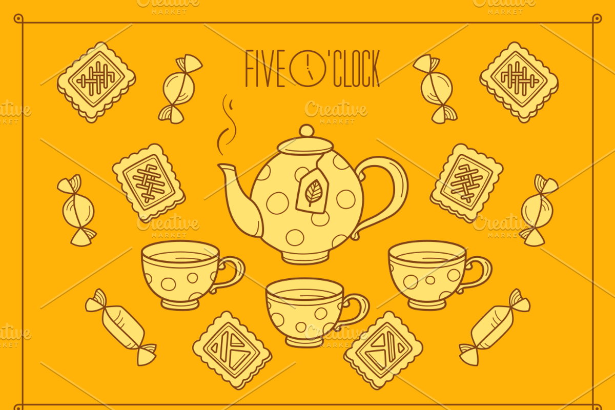 Five o'clock Tea Time, a Graphic by Offshore Shop (Photo 2 of 4)