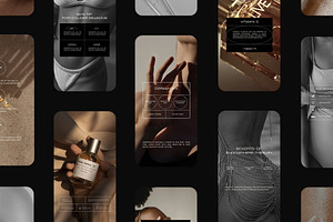 Beauty Instagram Template Gold Black