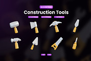 Construction Tools 3D Icon, an Object Graphic by Artnivora.Std (Thumbnail 1 of 4)