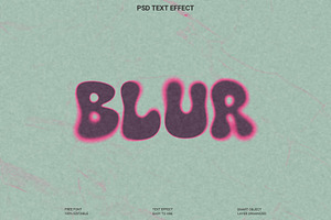 Blurry Retro Text Effect PSD, a Layer Style Add-On by Imamul001