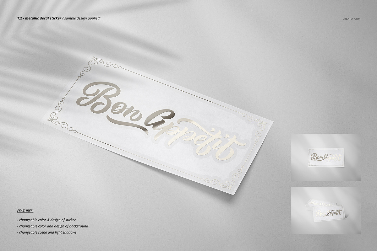 Decals Stickers Mockup Set, a Merchandise Mockup by creatsy5 (Photo 9 of 24)