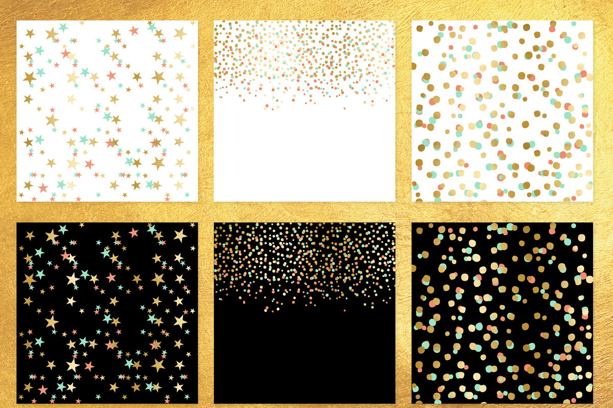 Gold & Color Confetti (PNG included), a Texture Graphic by Chus Moreno Studio (Photo 2 of 4)