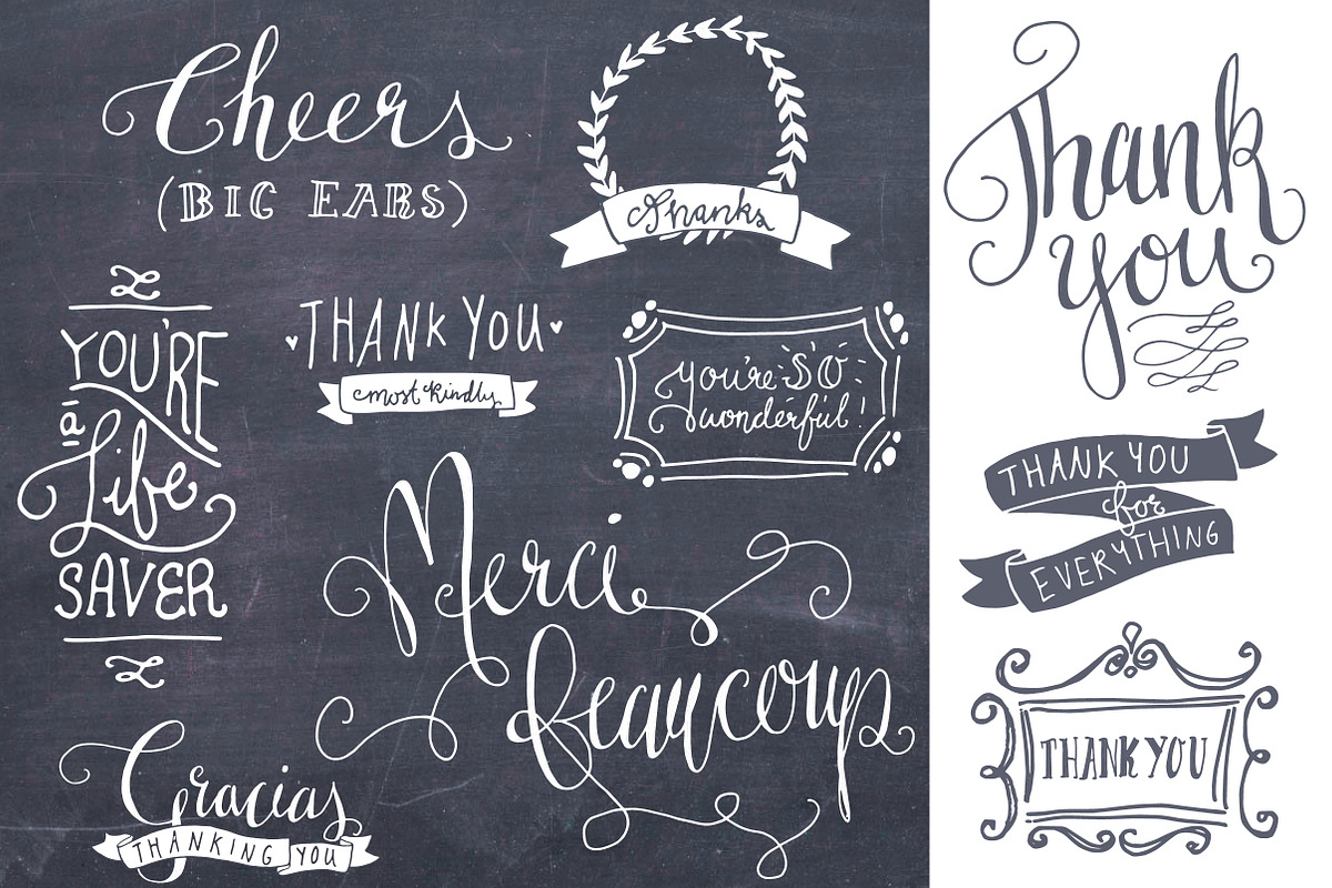 Thank You Photoshop Overlays Vectors preview 4
