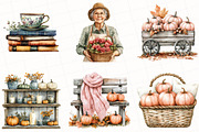 Watercolor Autumn Serenity Clipart, an Illustration by OK Design (Thumbnail 4 of 5)