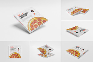 Pizza Box Packaging Mockup