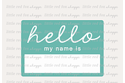 Hello Name Tag Clipart, a Work Illustration by Little Red Fox Shoppe (Thumbnail 2 of 2)