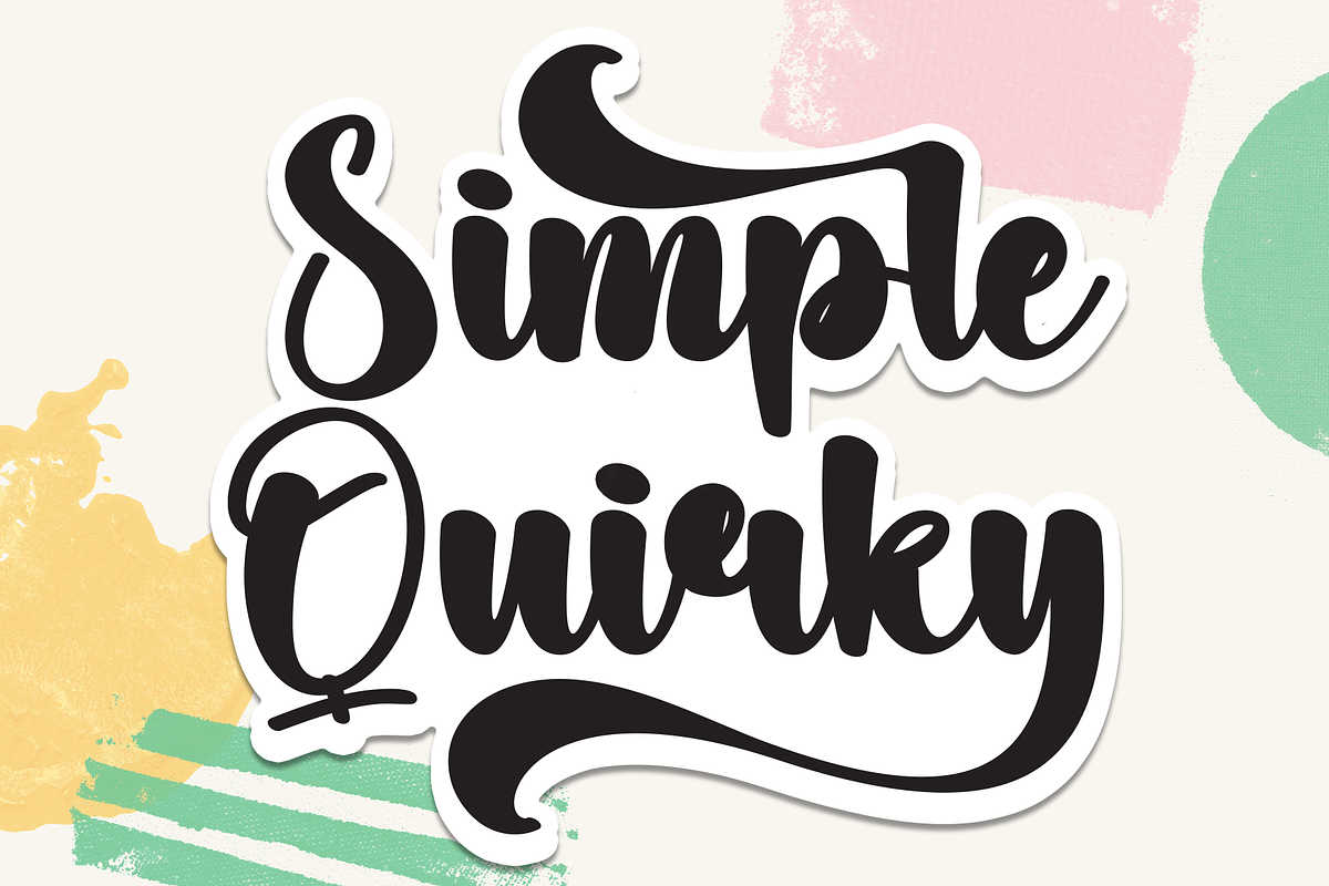 Simple Quirky | Script Font, a Handwritten Font by Scratchones (Photo 1 of 9)