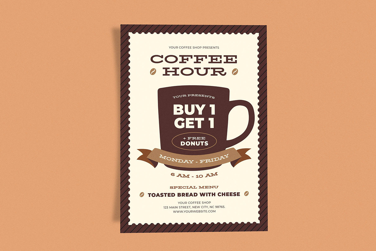 Coffee Hour Brown Cup, a Flyer Template by Me55enjah Design (Photo 2 of 4)