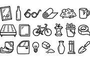 Minimalist Line Art Object Set, an Illustration by designvectx (Thumbnail 2 of 3)
