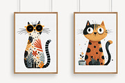 Quirky Cats Clipart PNG, an Illustration by Libby Wishes (Thumbnail 3 of 7)