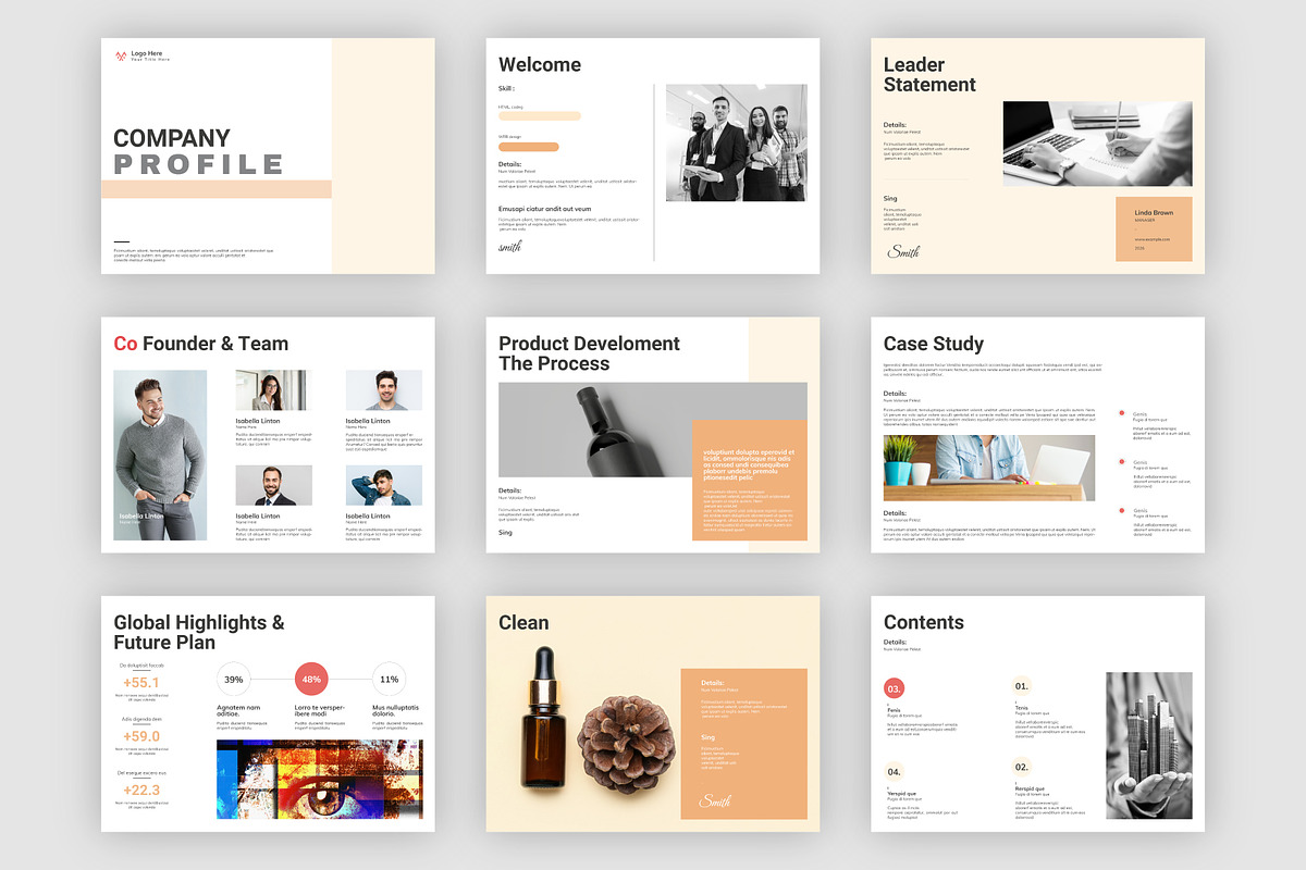 Business Company Profile Template, a Brochure Template by PixelWink (Photo 2 of 3)