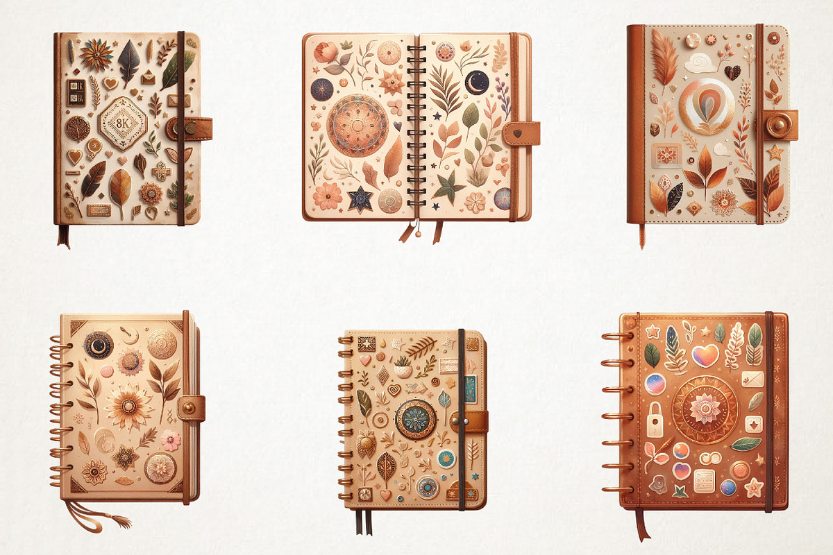 Boho Notebook PNG, Back To School, an Illustration by RobertsArt (Photo 6 of 7)
