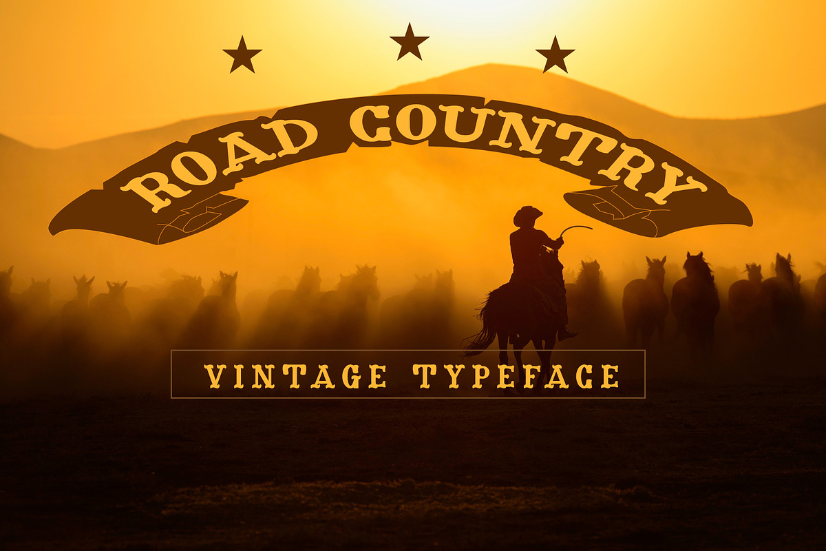 Road Country - Vintage Font, a Slab Serif Font by Artnivora.Std (Photo 1 of 4)