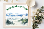 Foggy Forest Watercolor Mountains, a Decorative Illustration by LeCoqDesign (Thumbnail 4 of 5)
