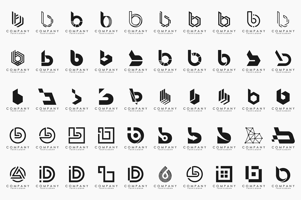 set of letter B logo design vector, a Branding & Logo Template by BARONSTD (Photo 2 of 4)