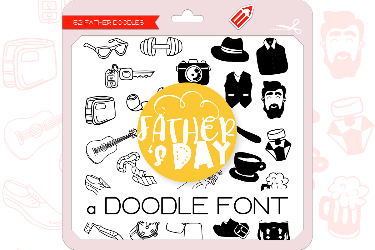 Father's Day Doodles - Dingbats Font, a Symbol Font by WADLEN (Photo 1 of 7)