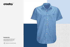 Short Sleeve Dress Shirt Mockup