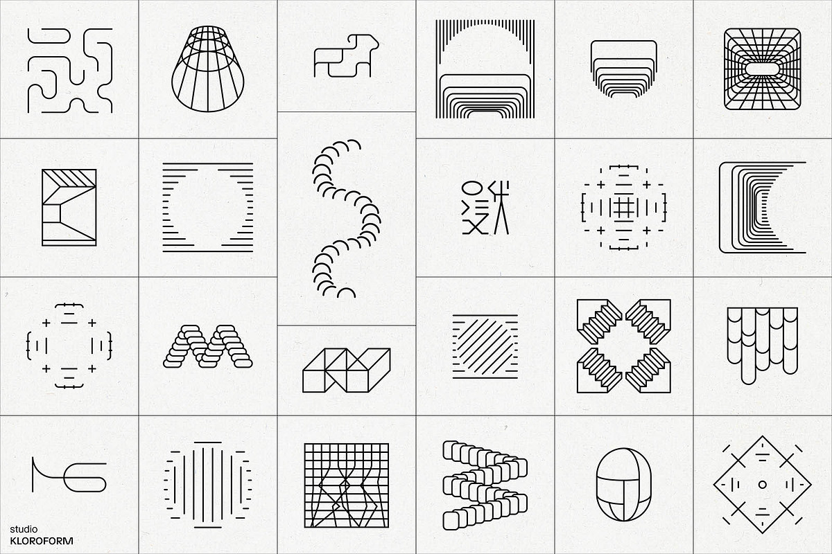 Monozen 3 - 130 abstract icons, an Object Graphic by kloroform (Photo 8 of 11)