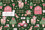 Christmas Farm seamless pattern, a Pattern Graphic by SirenaArt (Thumbnail 6 of 13)