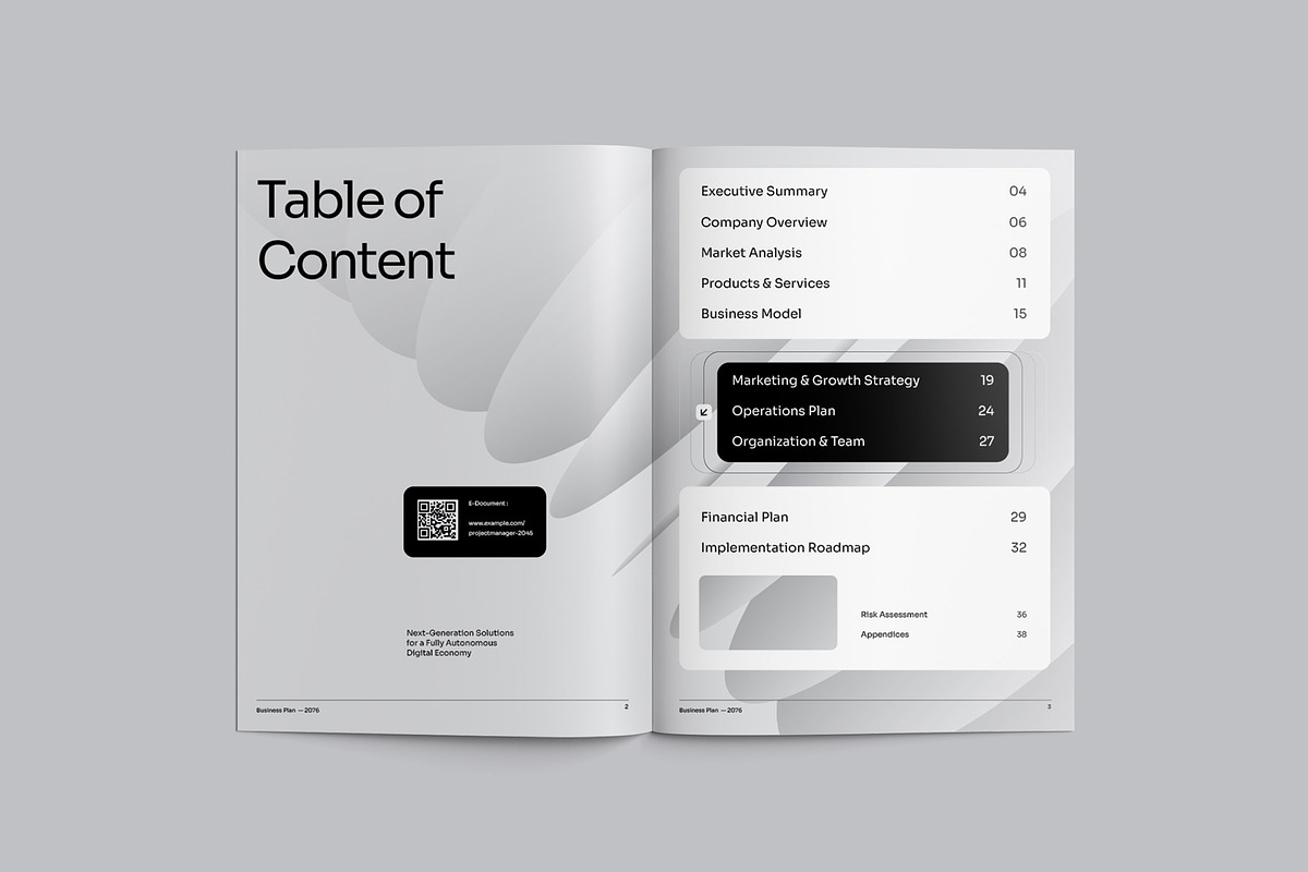 Minimalist Business Plan - GAND, a Brochure Template by fakhroo (Photo 2 of 10)