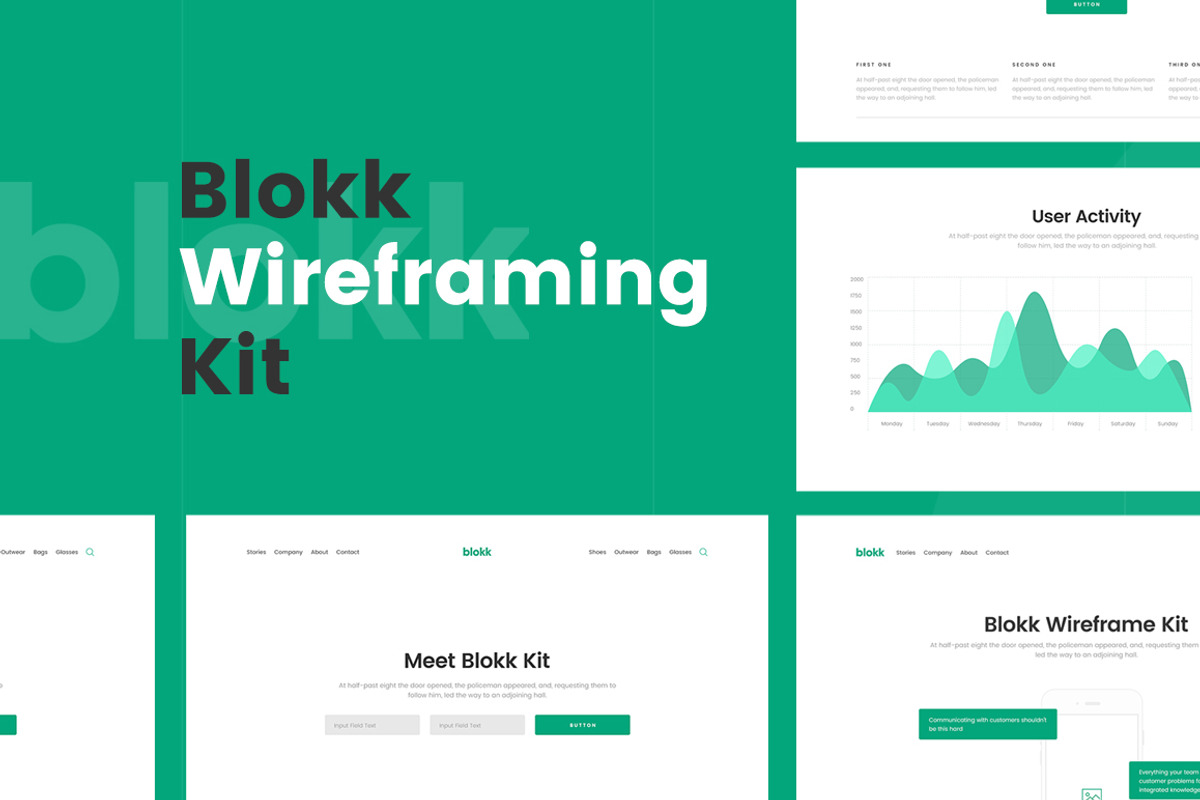 Blokk Wireframe Kit, a Wireframe Template by RobertMayer (Photo 2 of 5)