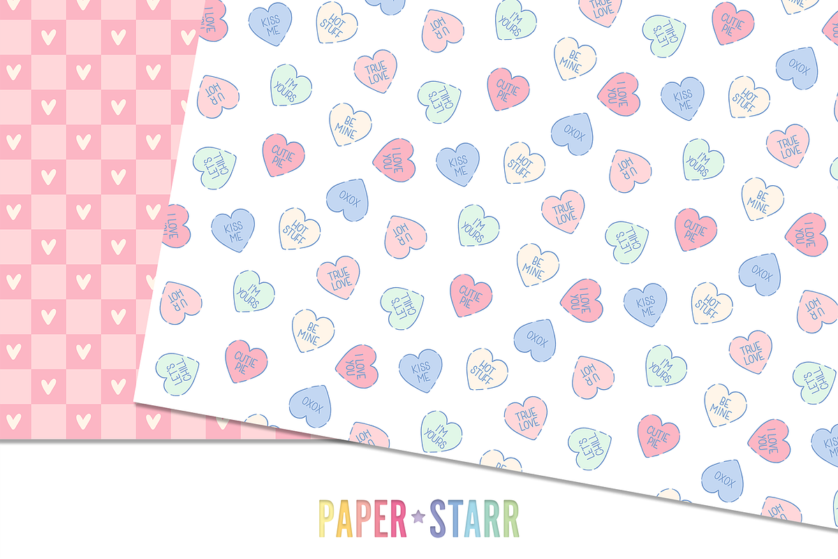 Pastel Valentines Day Patterns, a Pattern Graphic by Paper Starr Studio (Photo 7 of 7)