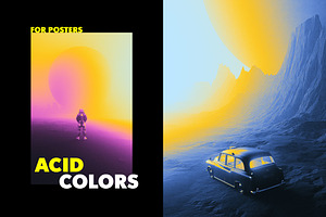 Acid Gradient Maps Poster Effect, a Layer Style Add-On by Design Squad