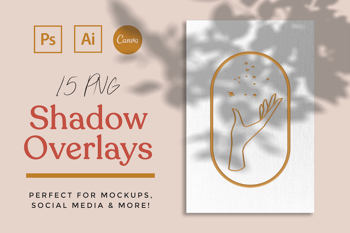 15 Shadow Mockup Overlays, a Product Mockup by Madewest Supply Co. (Photo 1 of 5)