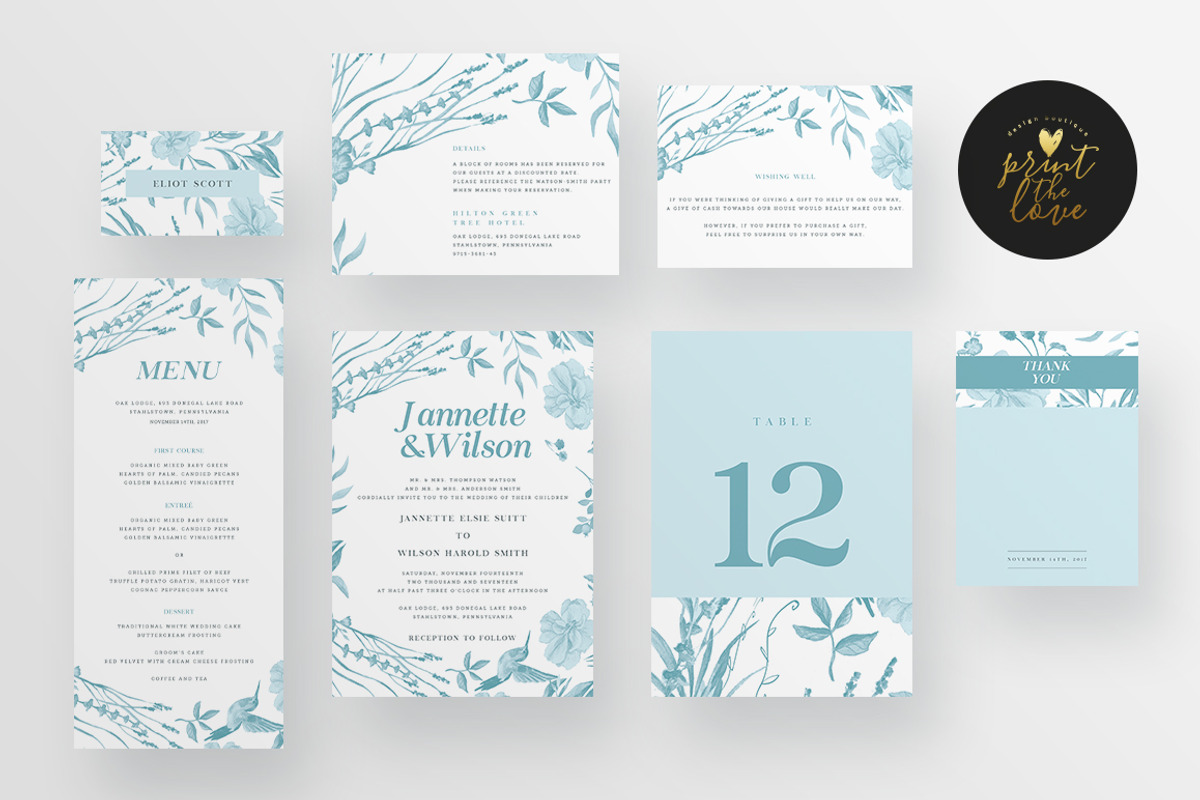 Wedding Invitation Suite - Jannette, an Invitation Template by Print The Love Boutique (Photo 5 of 6)