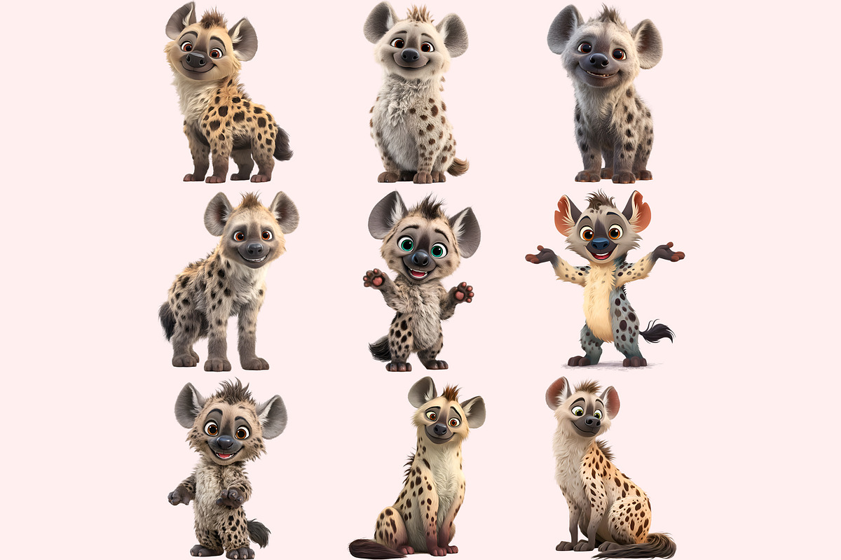 Hyenas PNG Clipart Bundle, a Graphic by M9 Design (Photo 5 of 10)