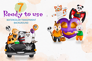 Animal Halloween, Halloween Clipart, an Animal Illustration by Apixsala (Thumbnail 2 of 14)