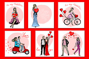 Romantic Couples & Valentines Cards, a Person Illustration by Sveta Aho (Thumbnail 3 of 5)