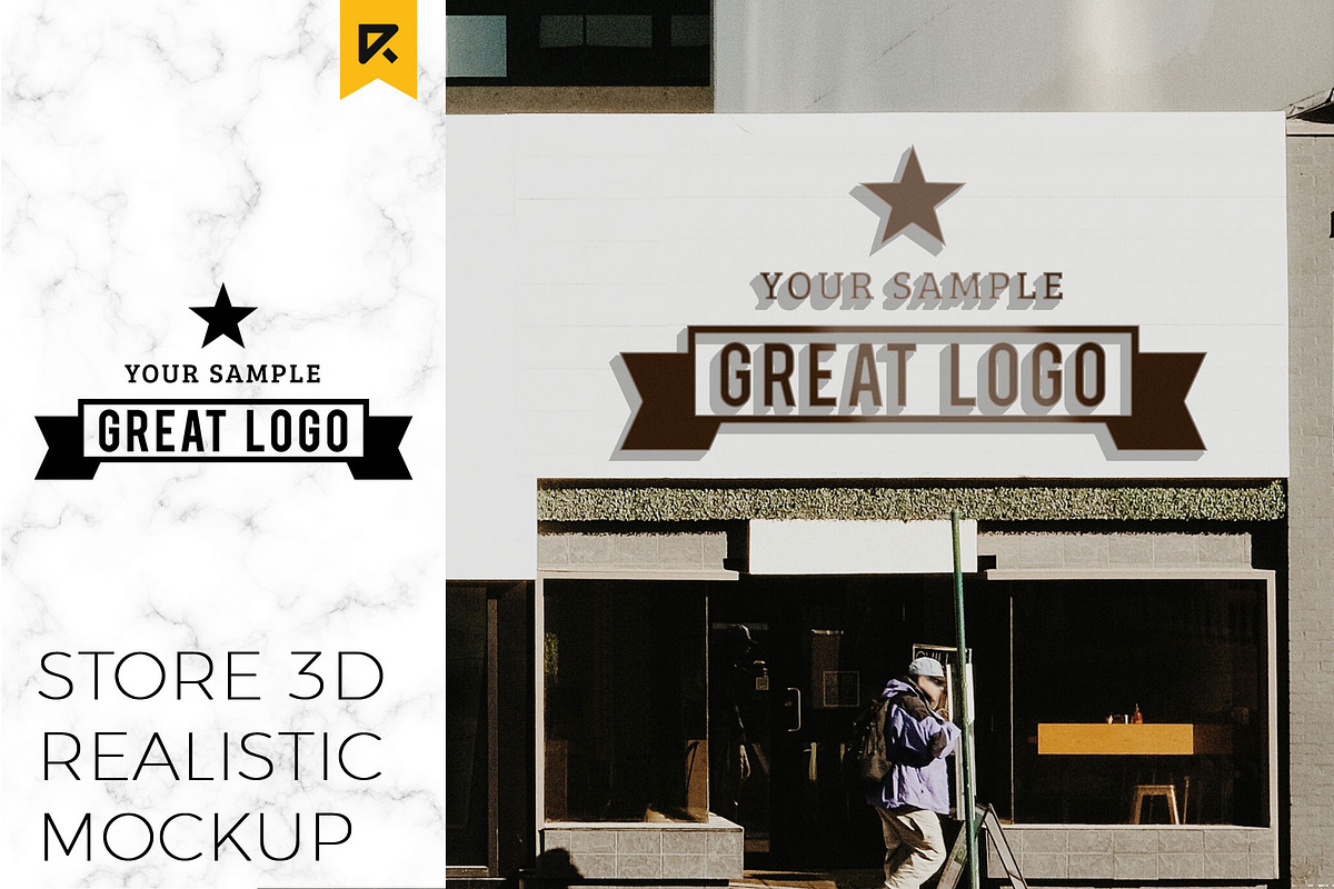 Storefront Sign Logo Mockup, a Product Mockup by MockUpgrade (Photo 1 of 6)