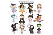 Watercolor Cute Halloween Clipart, an Illustration by CharmClipart (Thumbnail 6 of 9)