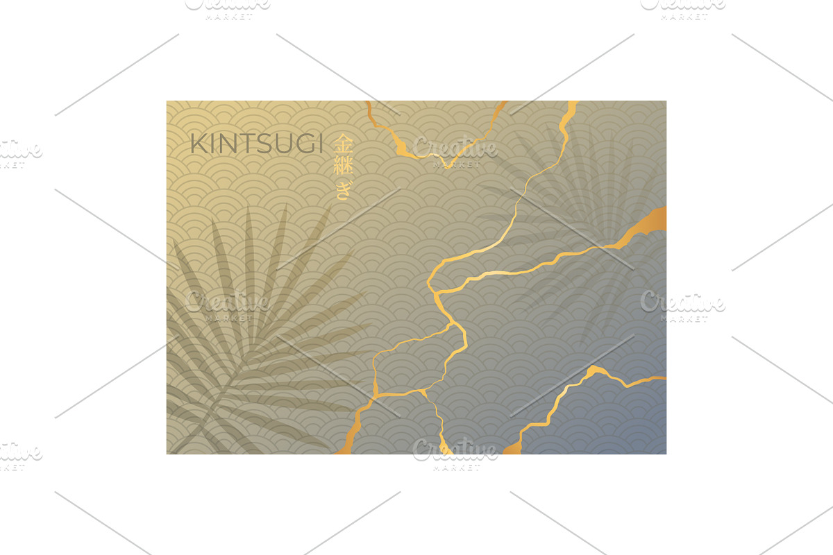 Kintsugi Cracks Background, a Decorative Illustration by PsychocheArt (Photo 2 of 2)