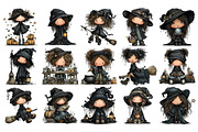Gothic Witch PNG Clipart Bundle, a Seasonal Illustration by Nicolle's Colorful Art (Thumbnail 2 of 5)
