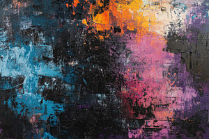 Rough abstract painting on canvas, a Photo by Pavel_design