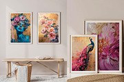 Golden Dreams – Surreal Floral & Abs, a Decorative Illustration by O m N i  Studio (Thumbnail 2 of 16)