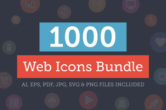 1000+ Web Icons Bundle preview 4