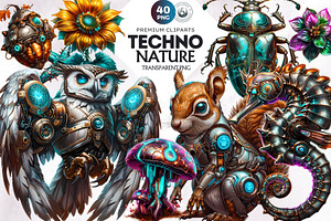 Techno Nature Clipart Set