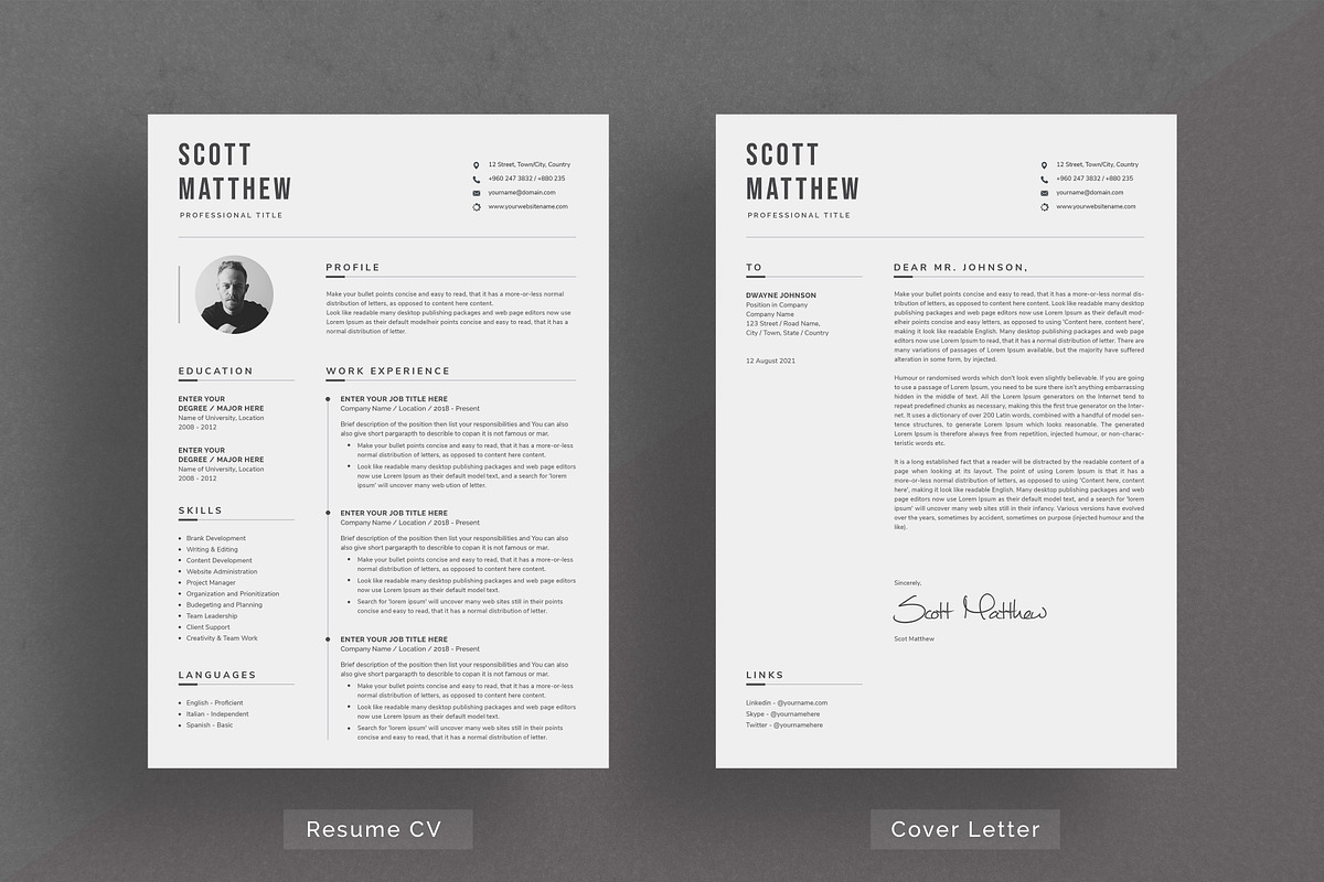Resume/CV, a Resume Template by SlideCo (Photo 4 of 8)