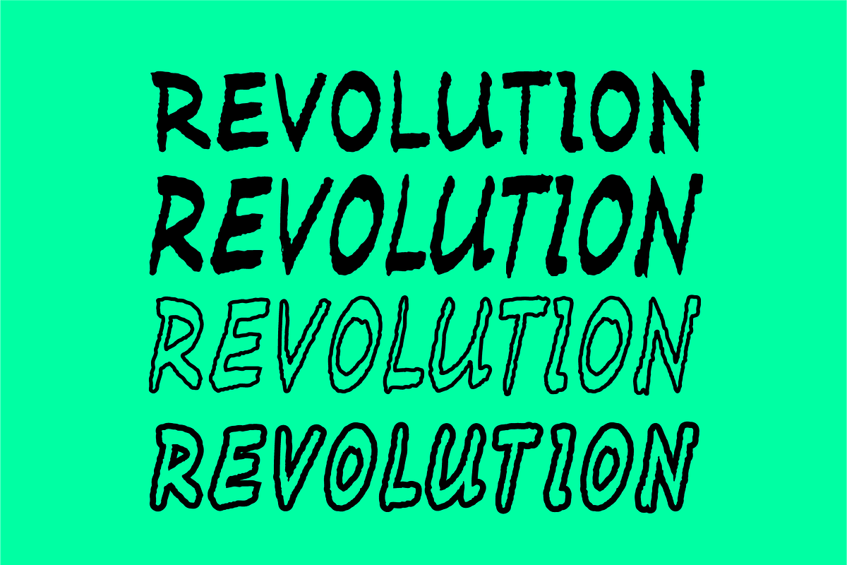 Brush font Revolution., a Handwritten Font by Mark Skitsky (Photo 4 of 7)