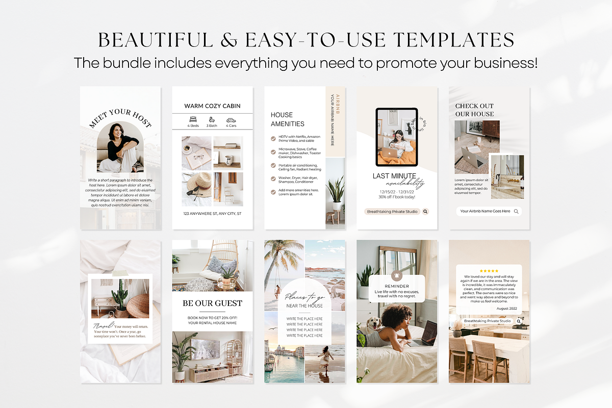 Airbnb Instagram Story Template, a Social Media Template by ShopRShop (Photo 3 of 10)