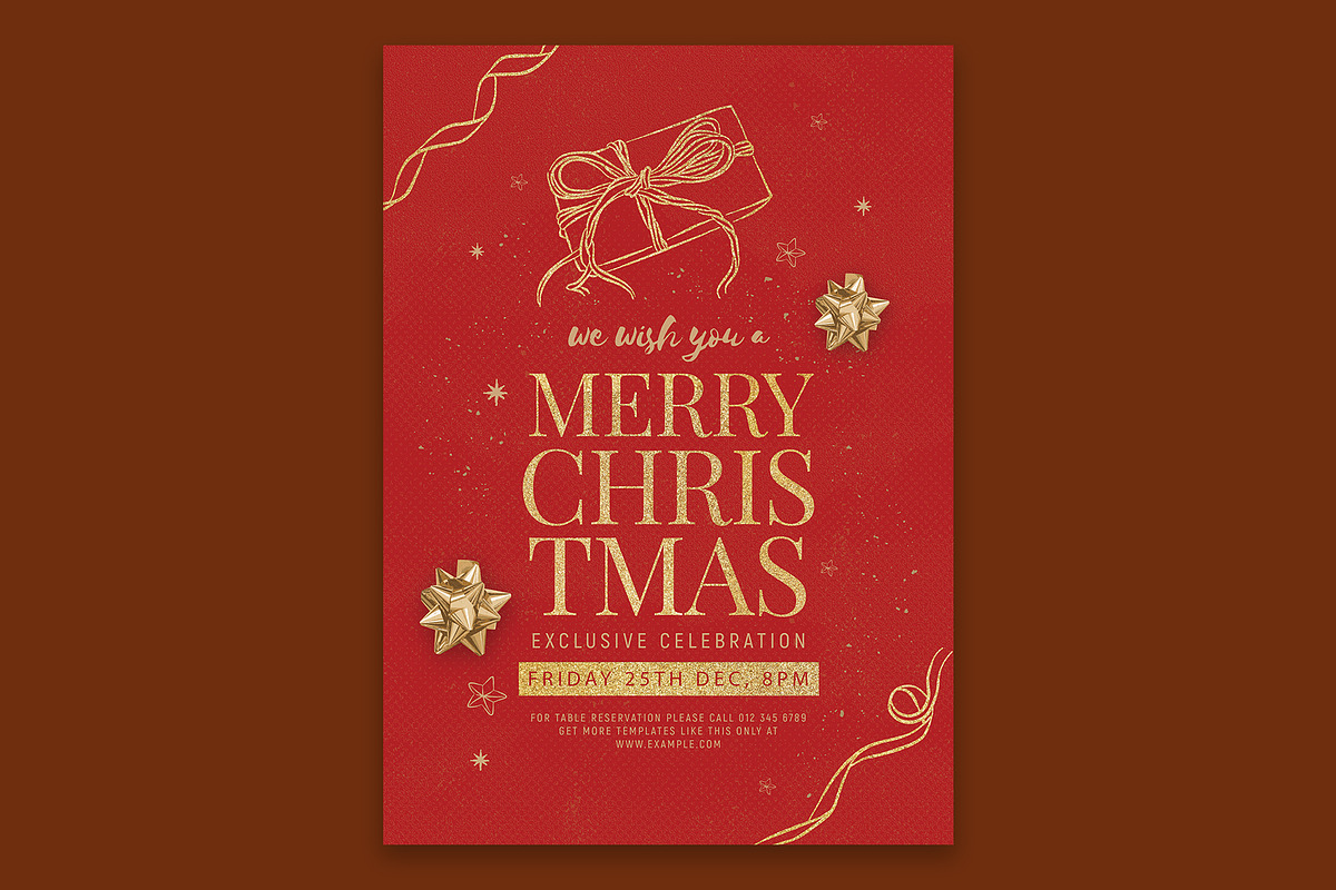 Christmas Flyer Template, a Templates & Theme by Designbuys (Photo 4 of 5)